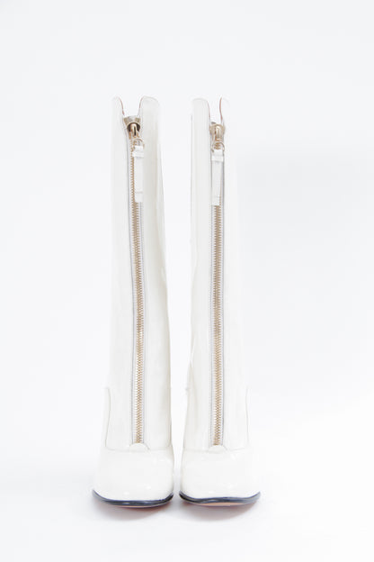 PATENT ZIP BOOT WITH TAGS