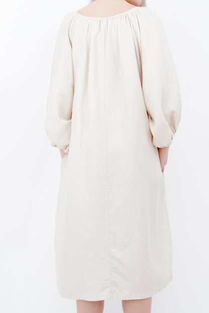 ECRU LINEN DRESS