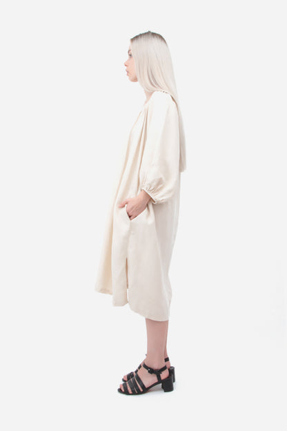 ECRU LINEN DRESS
