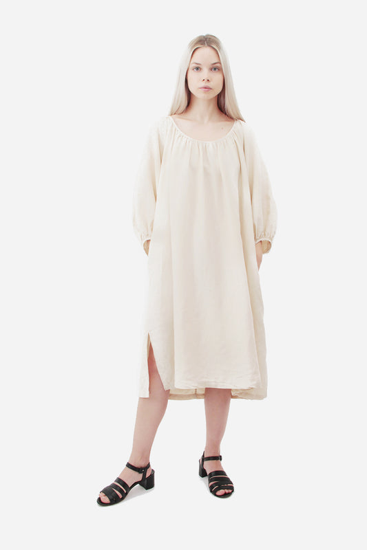 ECRU LINEN DRESS