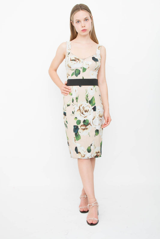 DUSTY PINK FLORAL PRINT DRESS