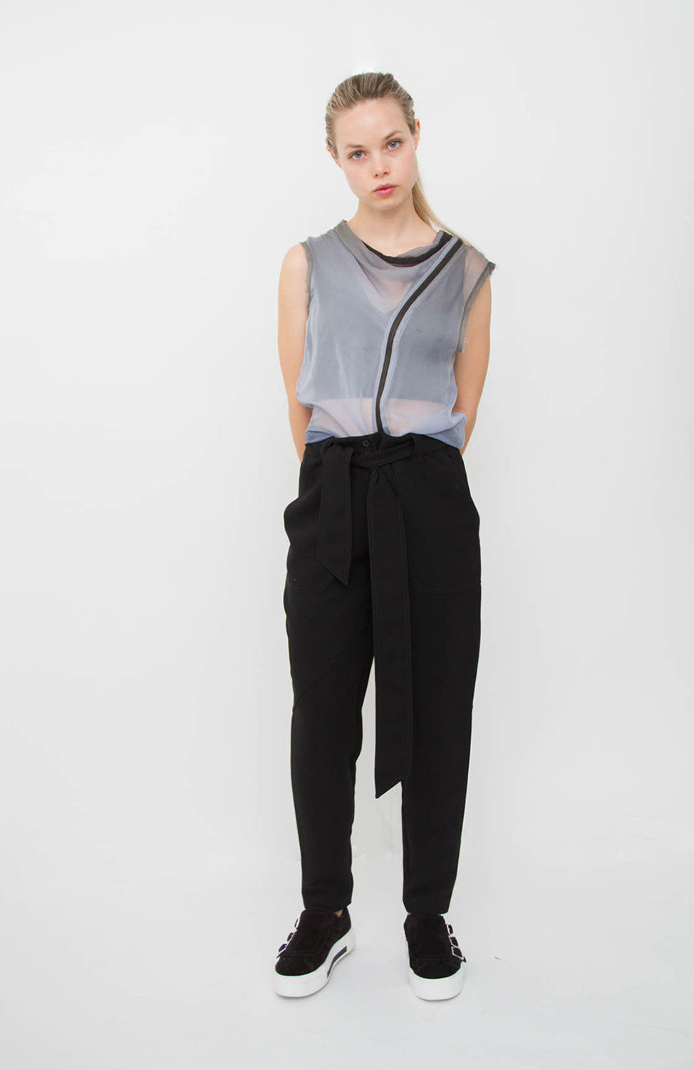 BELTED TROUSERS