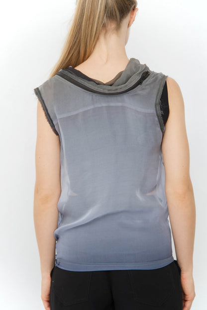 OMBRE SILK BLOUSE