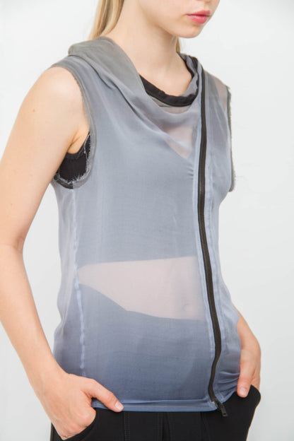 OMBRE SILK BLOUSE