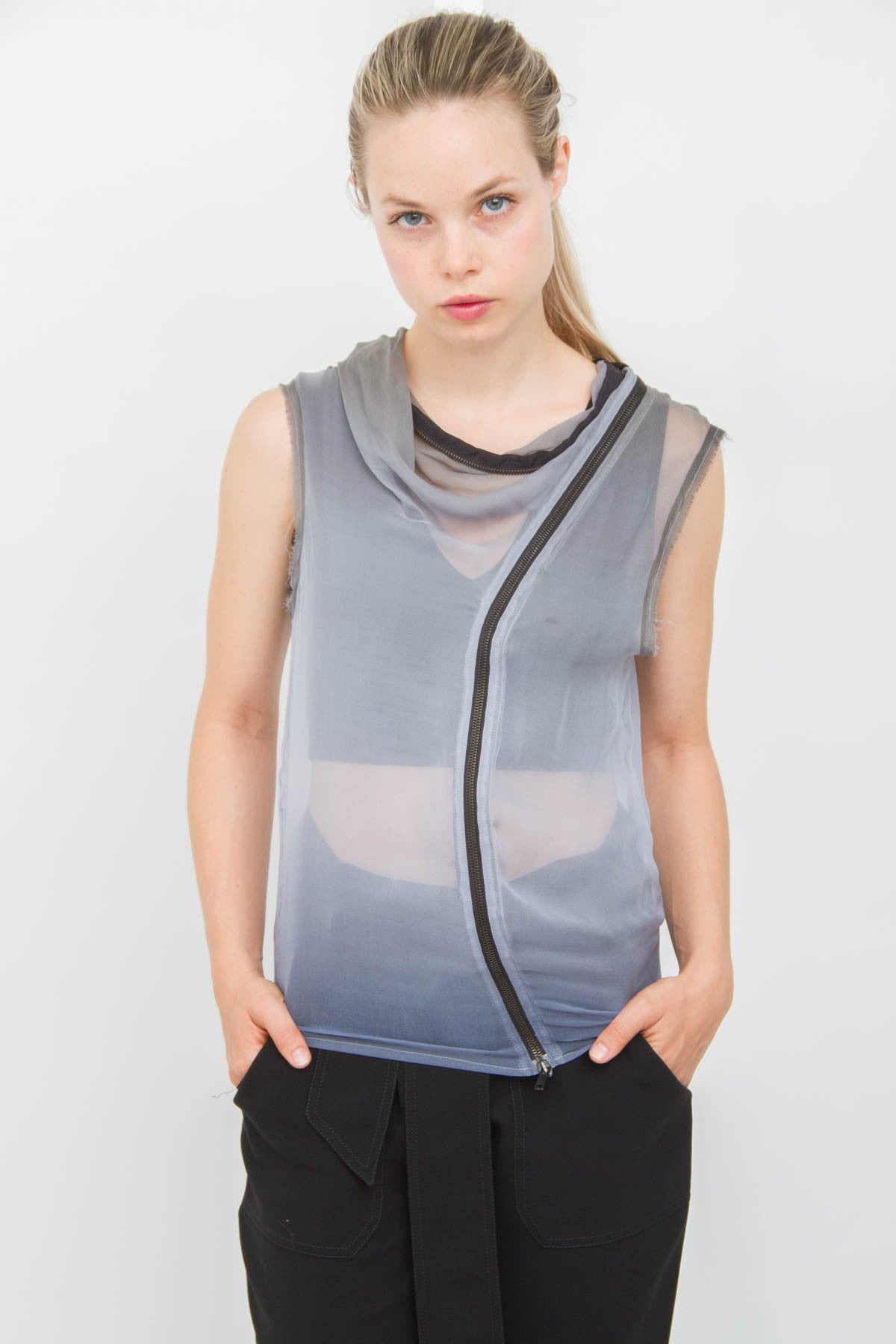 OMBRE SILK BLOUSE