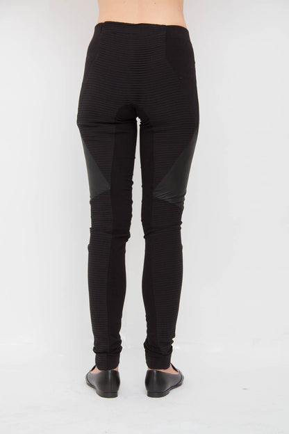 LEATHER PANEL PANTS