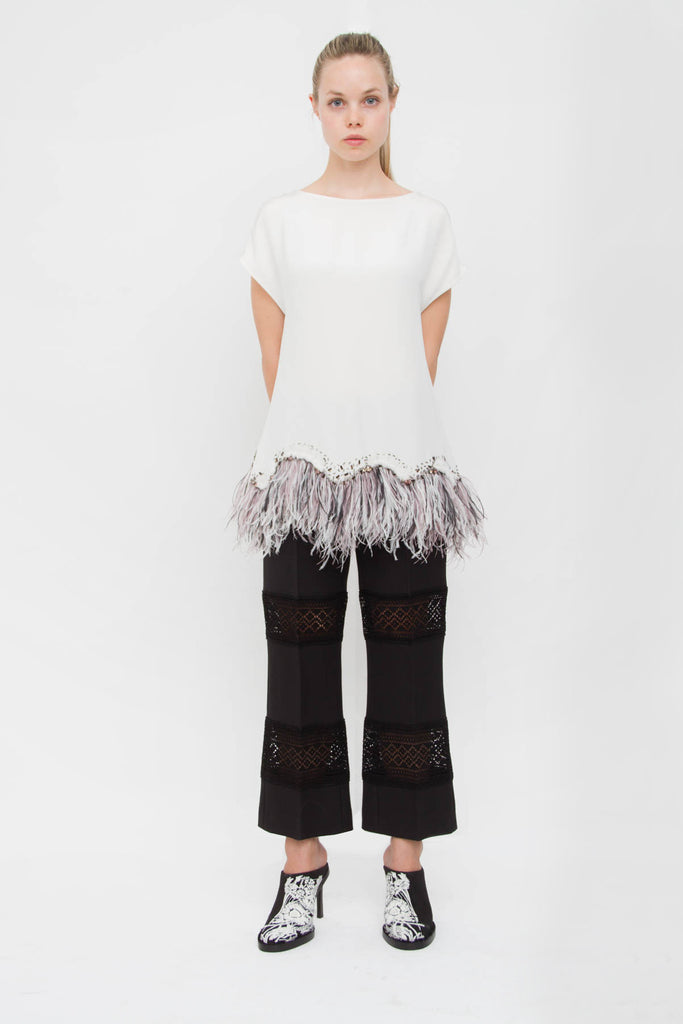 LACE INSET TROUSERS