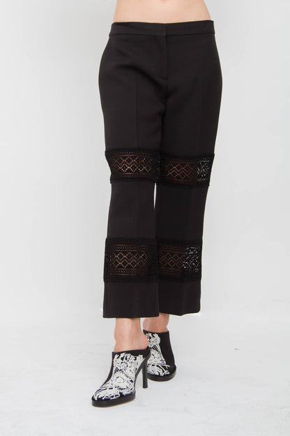 LACE INSET TROUSERS