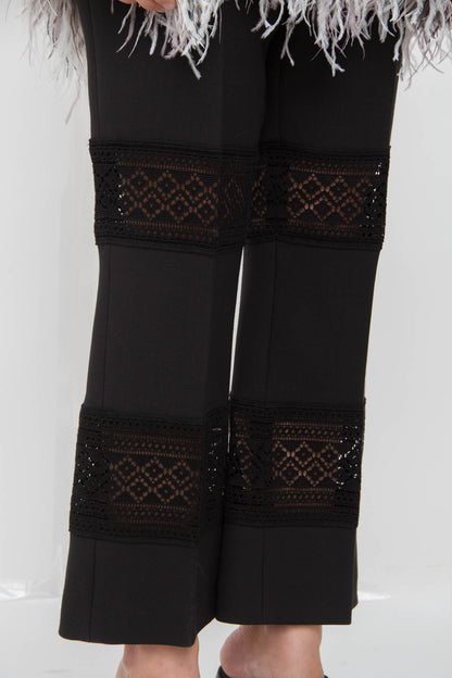 LACE INSET TROUSERS