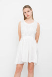 RUCHED COTTON DRESS