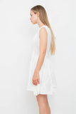 RUCHED COTTON DRESS