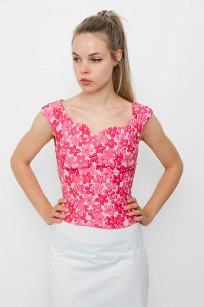 FLORAL CLOQUE BLOUSE