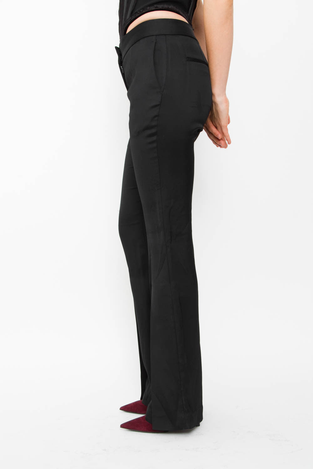 SLIT FLARE TROUSERS