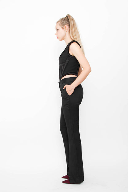 SLIT FLARE TROUSERS