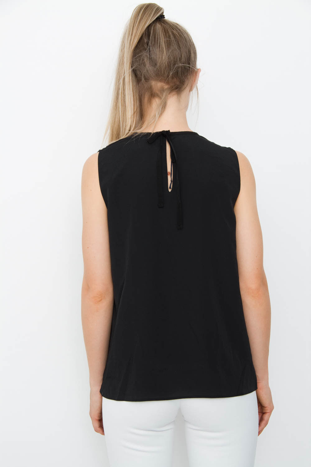 PLEATED SILK TOP