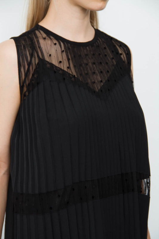 PLEATED SILK TOP