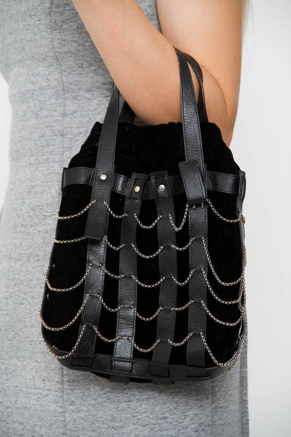 VELVET CHAIN PURSE