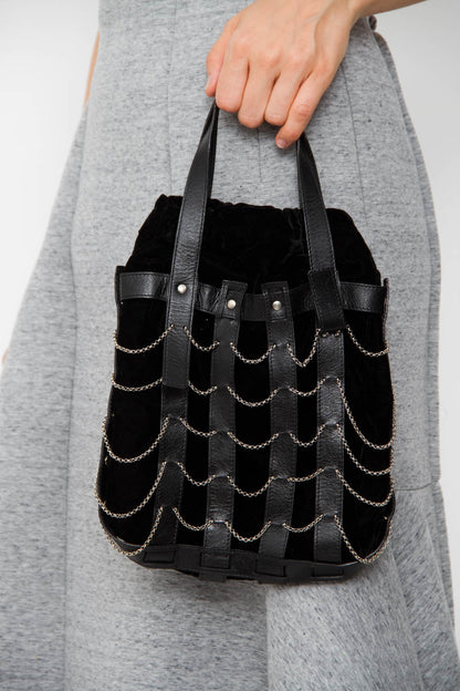 VELVET CHAIN PURSE
