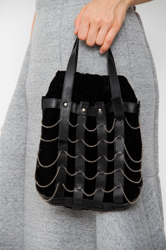 VELVET CHAIN PURSE