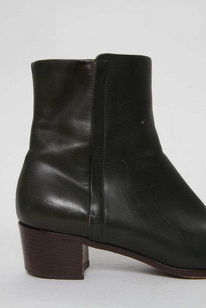 HUNTER GREEN ANKLE BOOTS