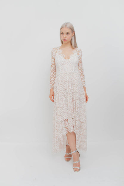 EMPIRE GUIPURE LACE DRESS