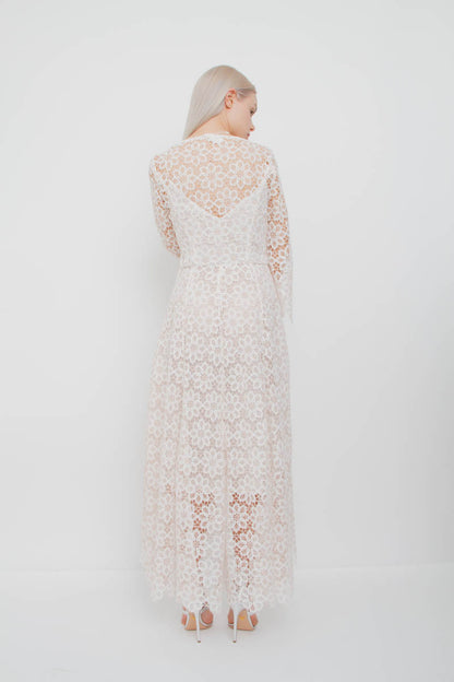 EMPIRE GUIPURE LACE DRESS