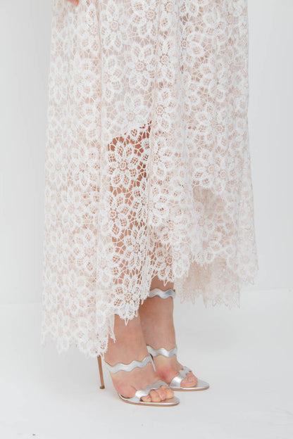 EMPIRE GUIPURE LACE DRESS