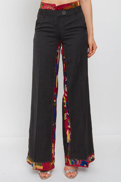 PINSTRIPE WIDE LEG PANTS