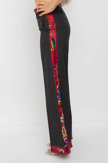 PINSTRIPE WIDE LEG PANTS
