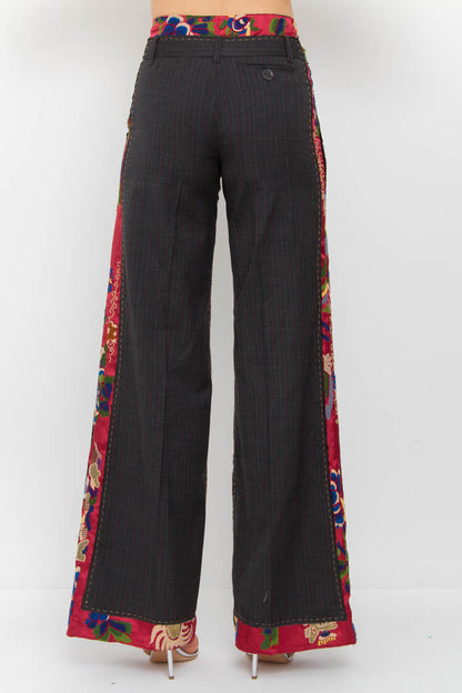 PINSTRIPE WIDE LEG PANTS