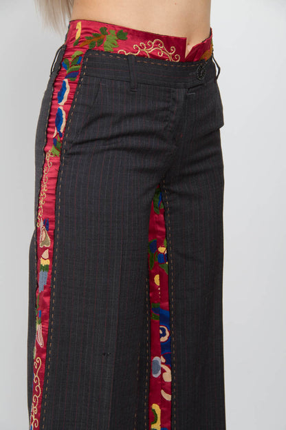 PINSTRIPE WIDE LEG PANTS