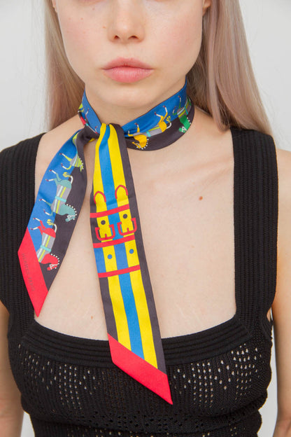 HORSE PRINT TWILLY SCARF