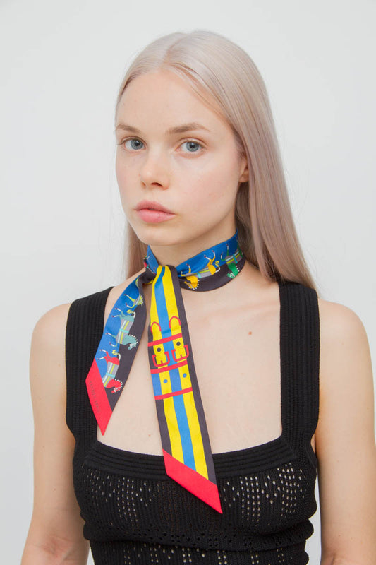 HORSE PRINT TWILLY SCARF