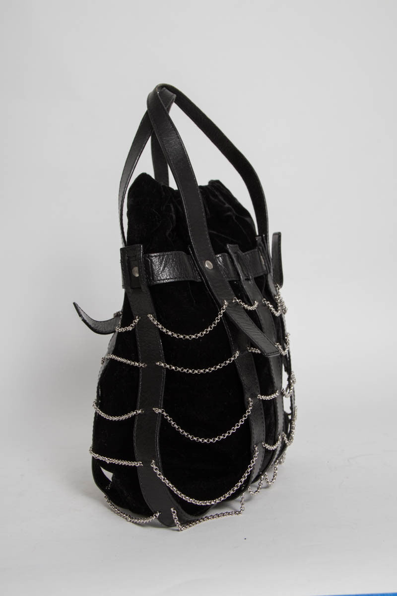 VELVET CHAIN PURSE