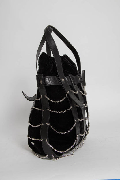VELVET CHAIN PURSE