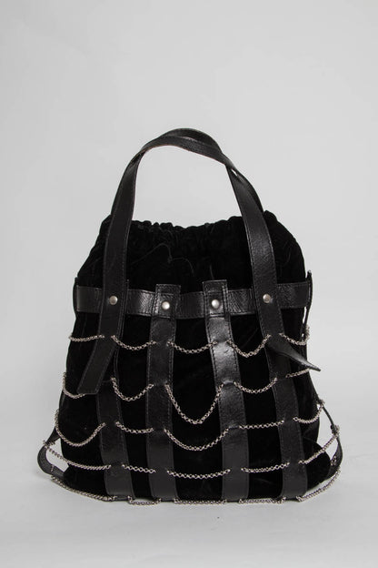VELVET CHAIN PURSE