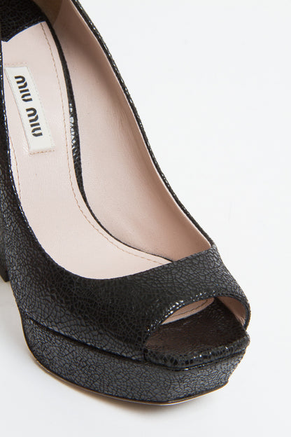 CRACKLED LEATHER PLATFORMS