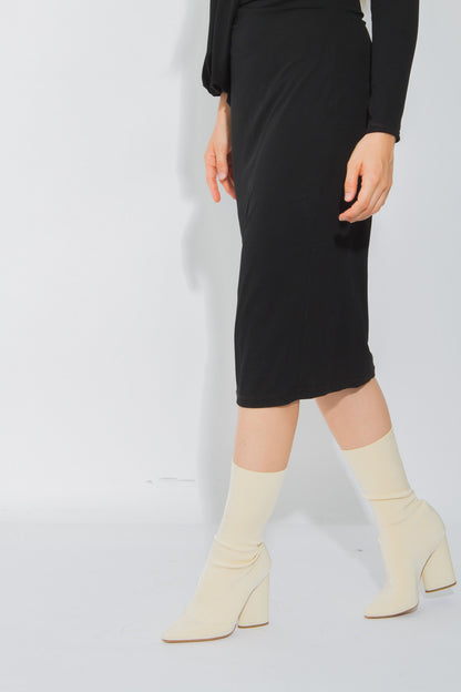 IVORY KNIT BOOTS