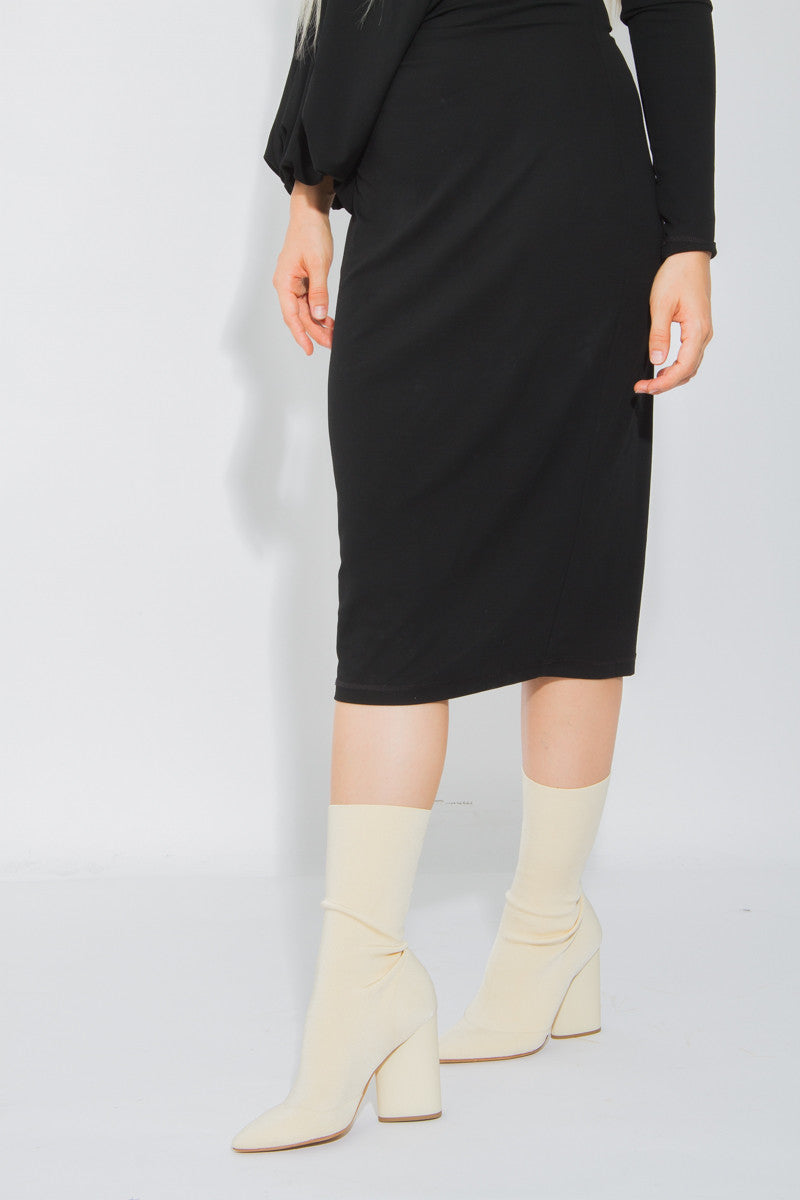 IVORY KNIT BOOTS