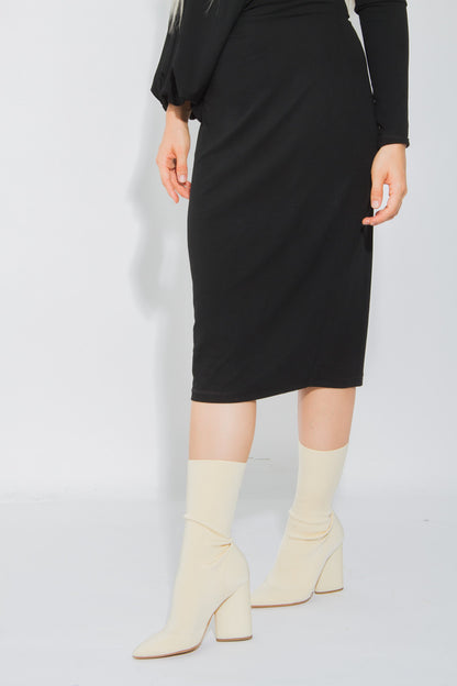 IVORY KNIT BOOTS