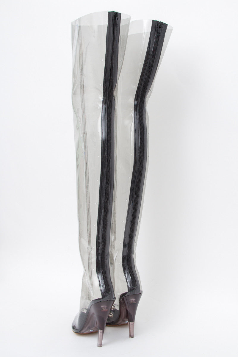 TUBULAR THIGH HIGH BOOTS