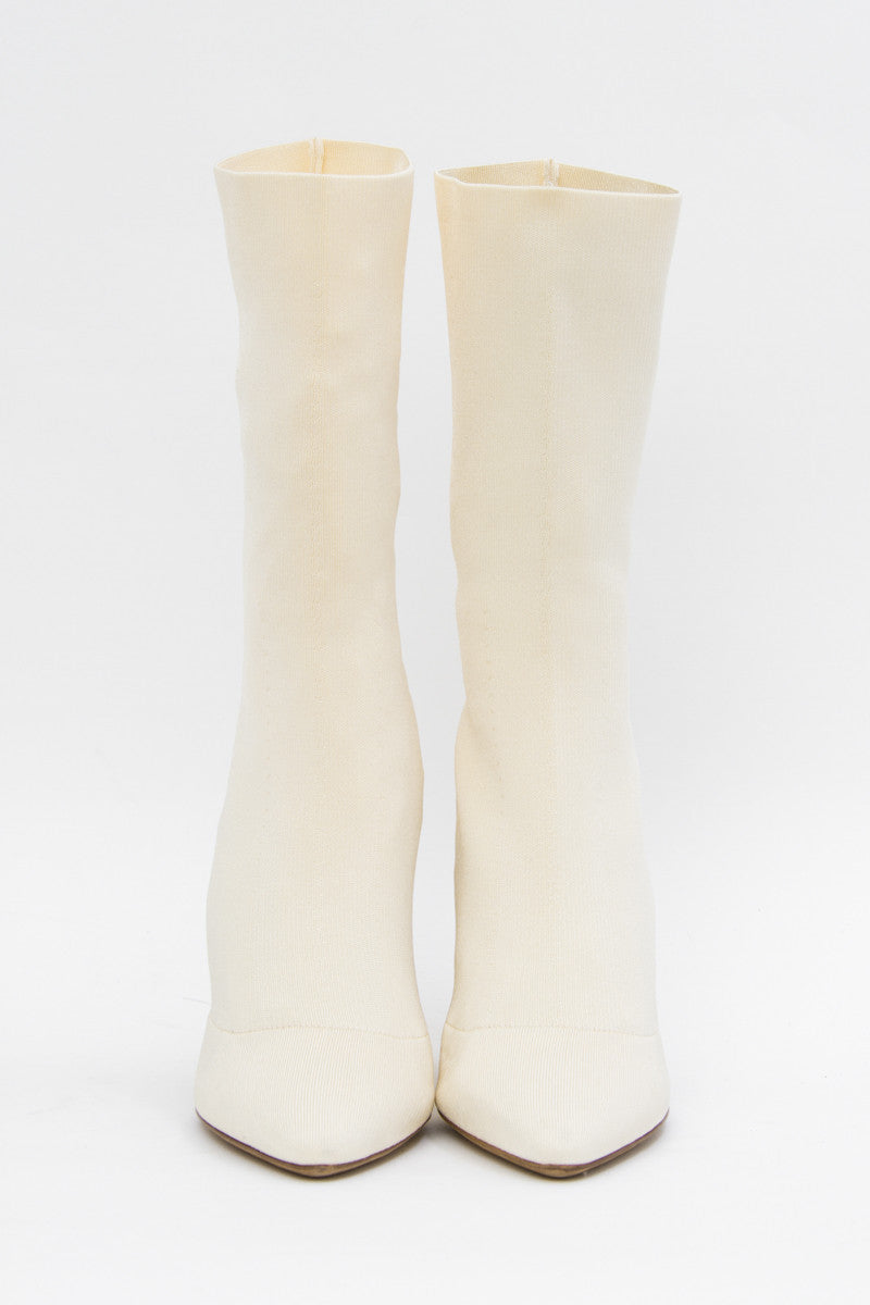 IVORY KNIT BOOTS