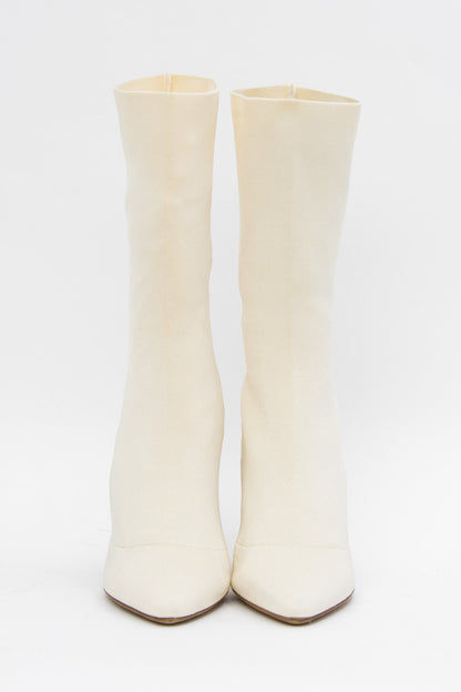 IVORY KNIT BOOTS