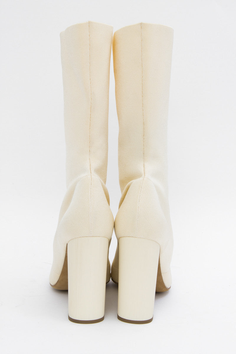 IVORY KNIT BOOTS