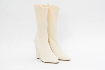 IVORY KNIT BOOTS
