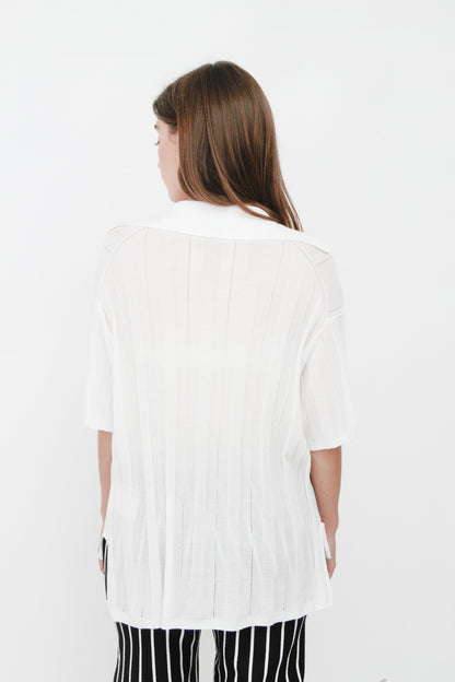 BENNAT GAUZE POLO TOP