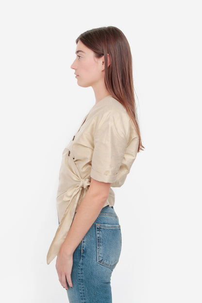 VOYAGER BALLOON GOLD BLOUSE