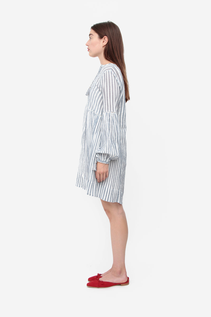 STRIPED GAUZE DRESS