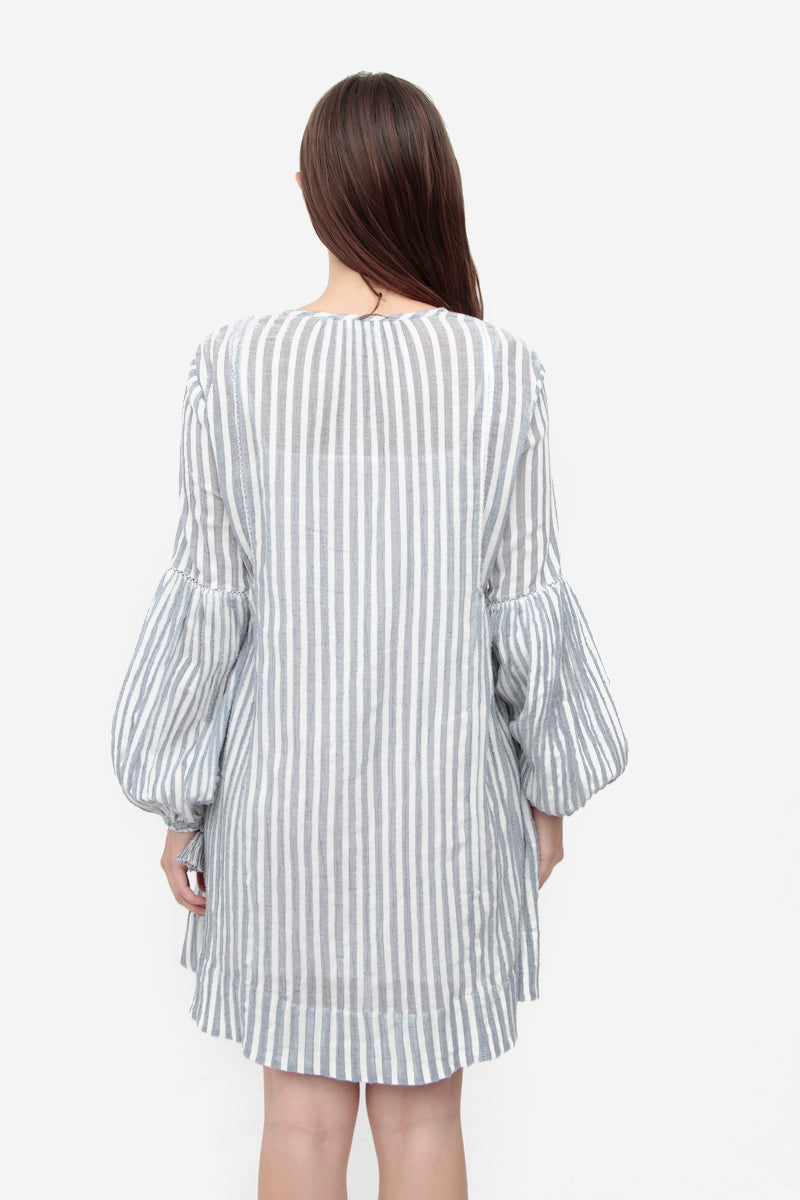 STRIPED GAUZE DRESS