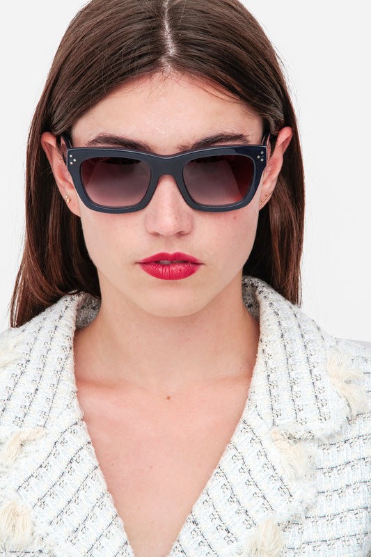 NAVY SQUARE SUNGLASSES